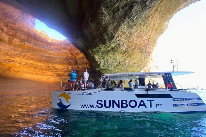 Benagil Caves & Coast from Portimão on an Eco-Friendly Catamaran