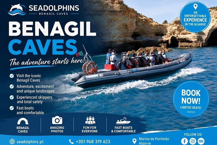 Private Benagil Caves & Algarve Coast Boat Tour from Portimão