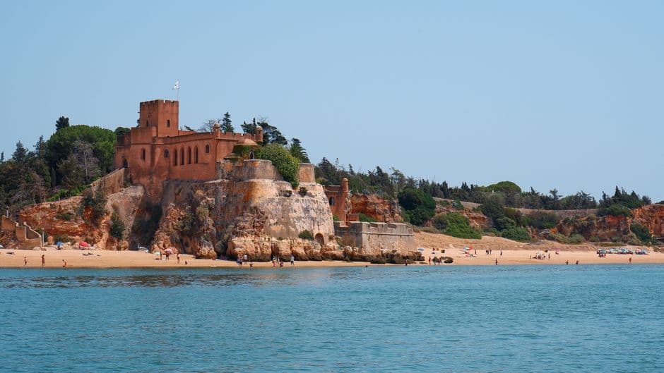 Santa Catarina Fortress overlooking Praia da Rocha beach in Portimão, Algarve